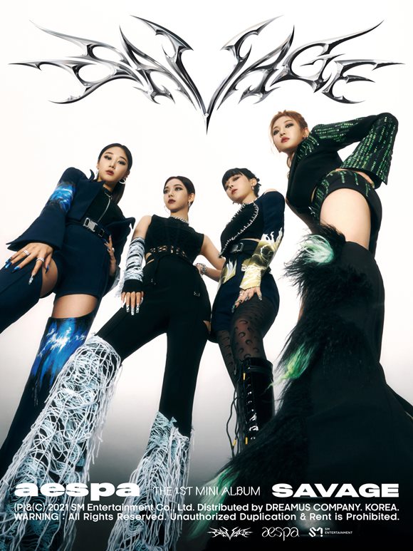 메타버스 걸그룹 에스파(aespa)가 첫 미니앨범 Savage(새비지)로 미국 빌보드 200 20위, 톱 셀링 앨범 2위를 기록했다. /SM엔터테인먼트 제공