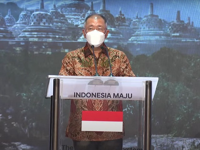 정의선 현대차그룹 회장이 25일 인도네시아 정부가 주최한 더 퓨처 EV 에코시스템 포 인도네시아 행사에 참석해 인도네시아 전기차 생태계 조성에 적극적으로 동참하겠다는 의지를 밝혔다. /현대차그룹 제공