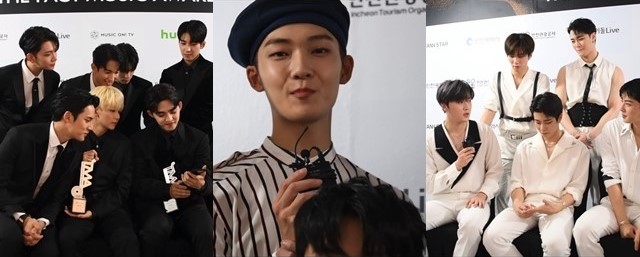 세븐틴, 더보이즈, 아스트로는 2021 TMA에서 각국 언어로 글로벌 팬들에게 감사 인사를 전했다. /더팩트 영상 캡쳐