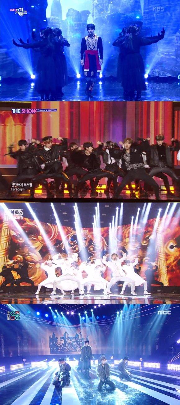 아이돌 그룹 킹덤이 미니 3집 타이틀곡 Black Crown(블랙 크라운)의 1주차 활동을 성공적으로 마무리했다. /GF엔터테인먼트 제공