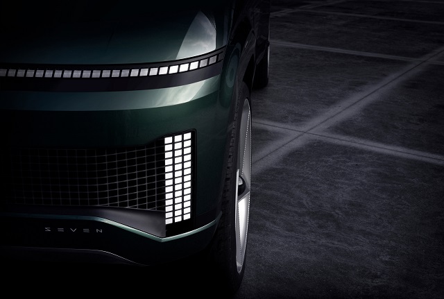 현대차가 3일 아이오닉 브랜드의 대형 SUV 콘셉트카 세븐의 티저를 최초 공개했다. /현대차 제공