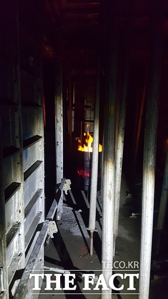 4일 오후 7시 20분쯤 수성구 욱수동의 한 아파트 건설현장에서 작업 중이던 근로자 4명이 가스에 중독돼 병원으로 이송됐다./대구소방안전본부 제공