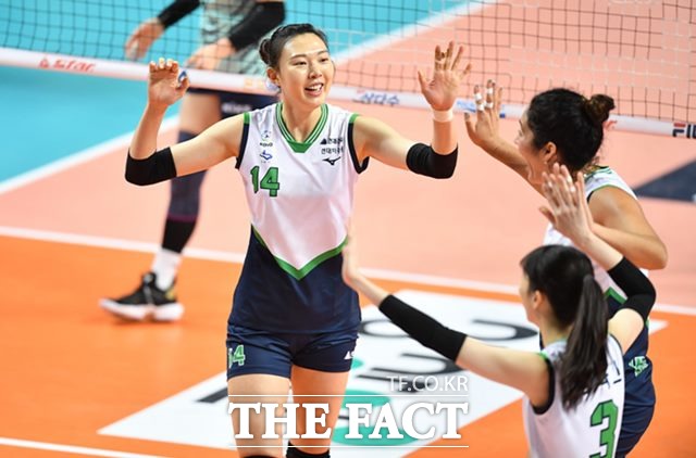 17일(수) 오후 7시 수원실내체육관에서 열리는 2021-22시즌 V리그 여자부 현대건설(홈)-한국도로공사(원정)전를 대상으로 한 배구토토 매치 70회차 투표율 중간집계 결과, 참가자들은 홈팀 현대건설의 우세를 예상하는 것으로 나타났다./KOVO 제공