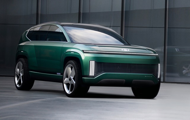 현대자동차가 18일 전기 SUV 콘셉트카 세븐을 공개했다. /현대자동차 제공