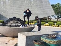  제주도 4‧3평화공원 위령제단 방화사건 발생