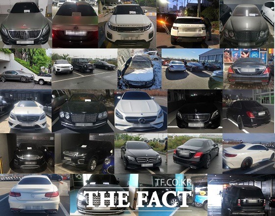 불법 렌터카 사업을 미끼로 20년 지기 지인도 포함한 수십여명의 피해자 명의로 대출을 받아 수백억 상당의 수입차를 산 뒤 다시 대포차로 팔아 넘긴 일당이 경찰에 붙잡혔다./부산경찰청 제공.