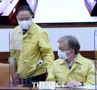  권칠승 장관과 인사하는 홍남기 부총리 [포토]