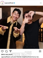  손흥민 '월클' 팬서비스, '스파이더맨' 톰 홀랜드와 '환상 투샷'