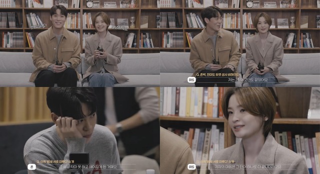 존박이 오는 9일 신곡 밤새 서로 미루다를 발표한다. 배우 전미도와 호흡을 맞춘 곡이다. 두 사람은 메이킹 필름에서 비하인드스토리를 들려줬다. /뮤직팜 제공