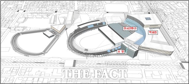 전주종합경기장에 준공 예정인 전시컨벤션센터·호텔 조감도. /전주시 제공