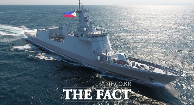 현대중공업이 필리핀 해군에 인도한 호세리잘함./현대중공업