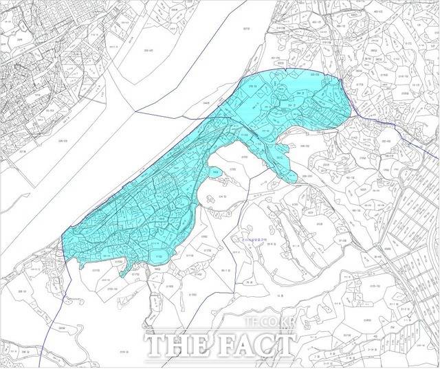 고도제한이 완화된 양양읍 월리 일원 지적도면 /양양군청 제공