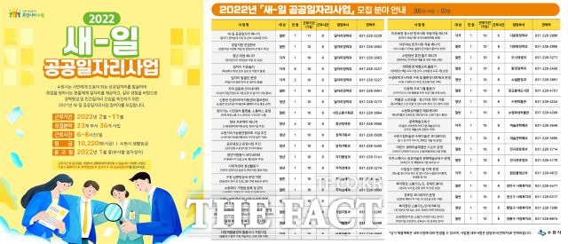 2022년 새-일 공공일자리사업 홍보물./ 수원시 제공