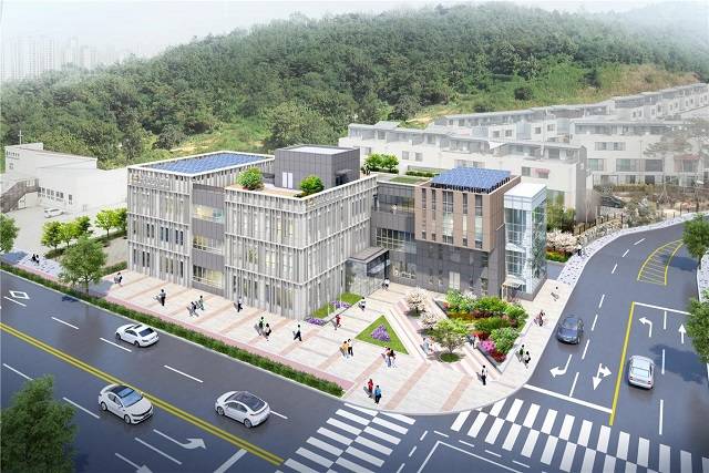 김포시가 마산동 행정복지센터를 내년 2월에 준공하여 3월 내에 신청사를 이용할 수 있도록 막바지 공사에 박차를 가하고 있다. / 김포시 제공