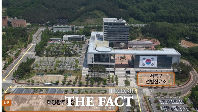 시청 태양광주차장 위치도. / 천안시 제공