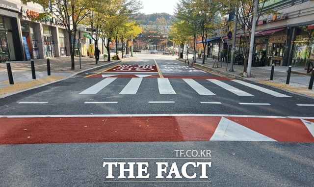 청주 고원식 횡단보도의 모습. / 청주시 제공