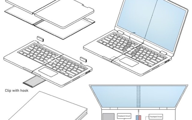 삼성전자가 폴더블 폼팩터를 노트북에도 확장할 것으로 보인다. 사진은 삼성전자 멀티 폴더블 전자 장치 특허 문서 일부. /렛츠고디지털