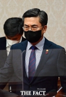  미간 찌푸리며 국무회의 참석하는 서욱 국방부 장관 [포토]