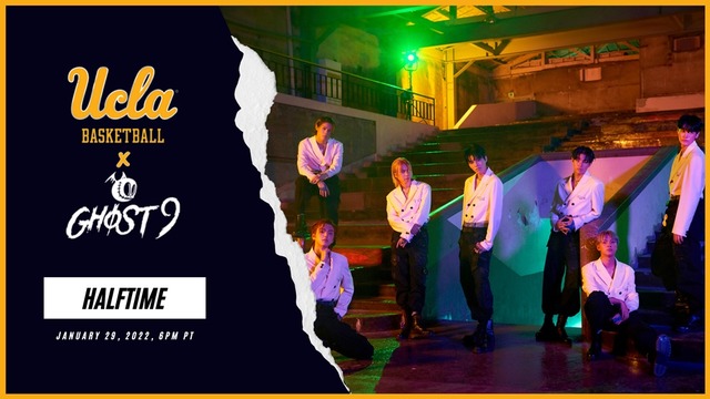 고스트나인이 미국 스탠포드 카디널과 UCLA 브루인스(BRUINS) 홈 남자 농구 경기의 하프타임 쇼 무대를 펼친다. /마루기획 제공