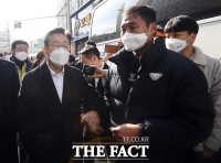  이재명, '광주 아파트 붕괴 사고 피해 가족 위로' [포토]