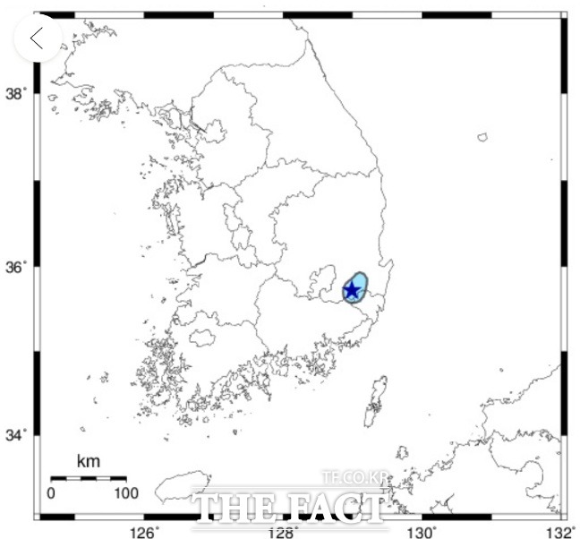 경북 청도군 운문면에서 2.4규모의 지진이 발생했다./기상청 제공