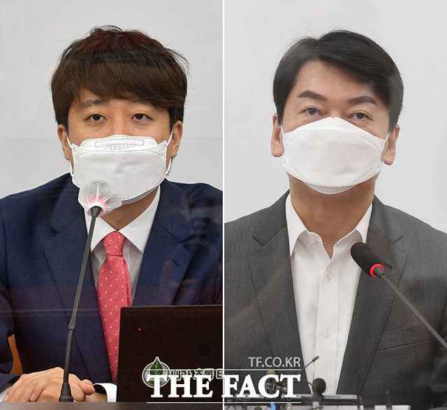 사드 추가 배치 입장을 놓고 이준석 국민의힘 대표와 안철수 국민의당 대선 후보 측이 설전을 벌이고 있다. 이 대표는 5년 안 후보가 사드 배치에 반대했다고 주장했고, 안 보 측은 손을 들지 않았다며 반박했다. /이선화 기자