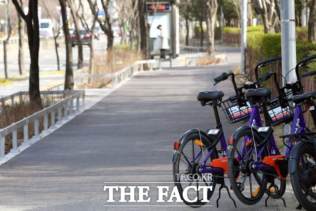 수원시 무인대여 공유자전거 타조(TAZO)./ 수원시 제공