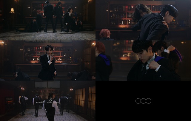 온리원오브가 suit dance의 뮤직비디오를 공개했다. 멤버들의 남성미 넘치는 슈트핏이 돋보인다. /에잇디엔터 제공