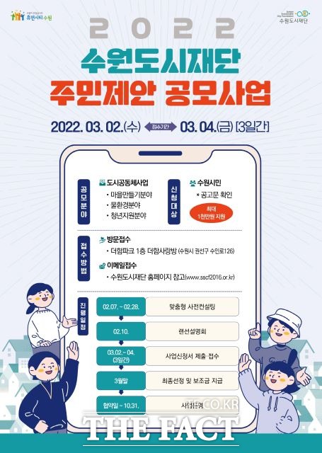 수원도시재단 주민제안 공모사업 홍보물./ 수원시 제공