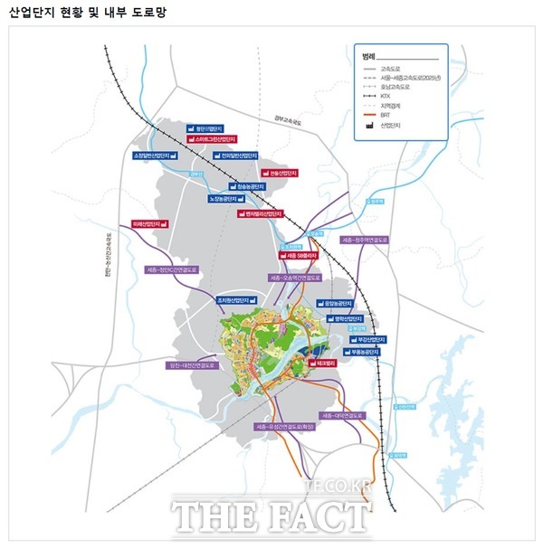 세종시내 산업단지 위치도. / 세종시 제공