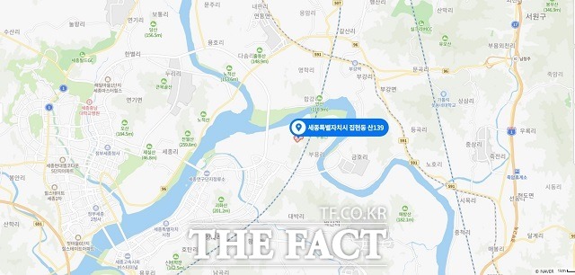 네이버 세종 데이터센터 위치도. / 원지도 출처=네이버