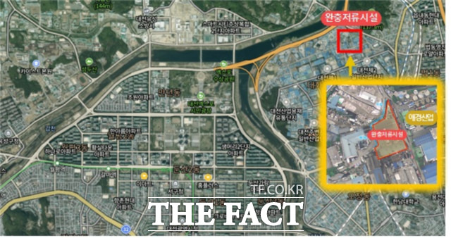 대전산업단지 수질오염 완충저류시설 위치도 / 대전시 제공