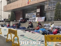  'CJ대한통운 노조, 폭행·윳놀이·노마스크'…눈살 찌푸리게 하는 집회 현장