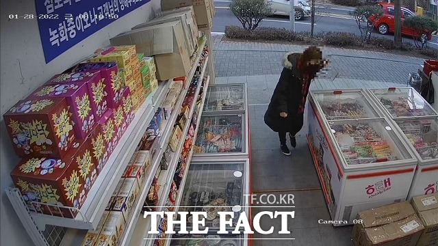 아이스크림 등을 판매하는 무인점포에서 수백만원 상당의 물품을 훔친 40대가 경찰에 덜미를 잡혔다. / 대전경찰청 제공
