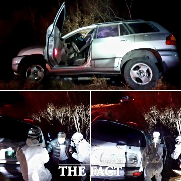 경북 안동에서 만취한 60대가 차를 몰다 가로수와 충돌하는 사고가 났다. /안동소방서 제공