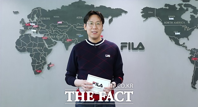 휠라홀딩스는 사업 경쟁력 강화를 위해 2026년까지 향후 5년간 1조 원 이상의 투자한다. 사진은 윤근창 휠라홀딩스 대표의 모습. /휠라 제공