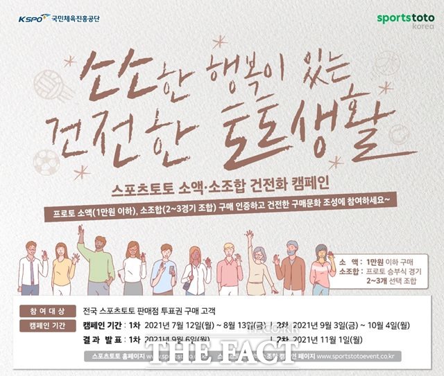 지난해 스포츠토토 소액∙소조합 건전화 캠페인 ‘소소한 행복이 있는 건전한 토토생활’의 캠페인 이미지.