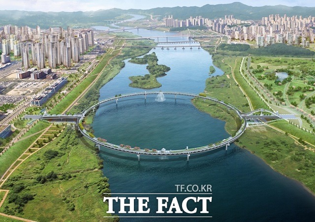 오는 3월 24일 개통될 세종시 금강 보행교(步行橋)의 조감도 / 행복도시건설청 제공