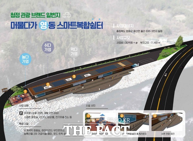 머물다영동 스마트 복합쉼터 조감도. / 충북도 제공.