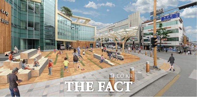 목재 친화도시 조성사업 후의 모습 / 산림청 제공