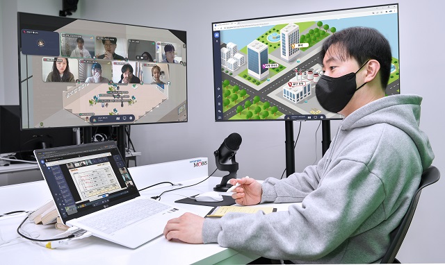 현대모비스는 조직 내 소통과 협업 마인드를 높이기 위해 메타버스를 활용한 협업 시뮬레이션 프로그램을 개발해 올해 채용하는 신입사원 교육부터 적용한다고 15일 밝혔다. /현대모비스 제공