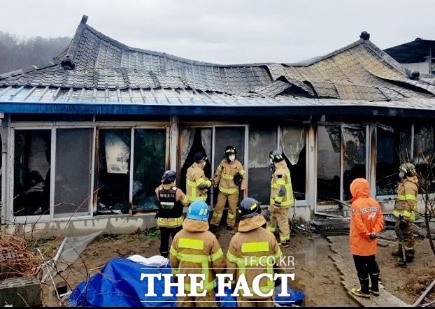 경북 봉화군 물야면의 한 주택에서 불이나 60대 부부가 숨졌다./봉화군 제공