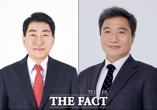 안상수(왼쪽), 이학재 국힘 인천시장 예비후보 /더팩트DB