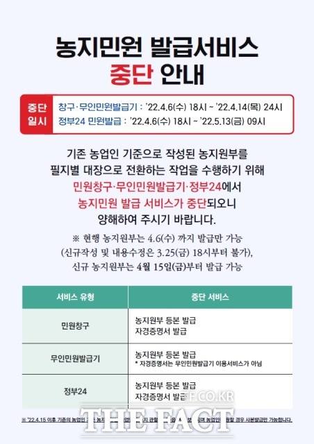 정읍시 관계자는 “농지원부 전면 개편으로 농지의 관리책임이 명확해지고 정비 효율성이 높아질 것으로 기대한다”며 “기존 양식의 농지원부가 필요한 농가는 4월 6일까지 신청을 서둘러 달라”고 당부했다. / 정읍시 제공