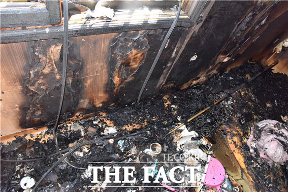 대구 북구 읍내동 아파트 화재 /대구소방안전본부 제공