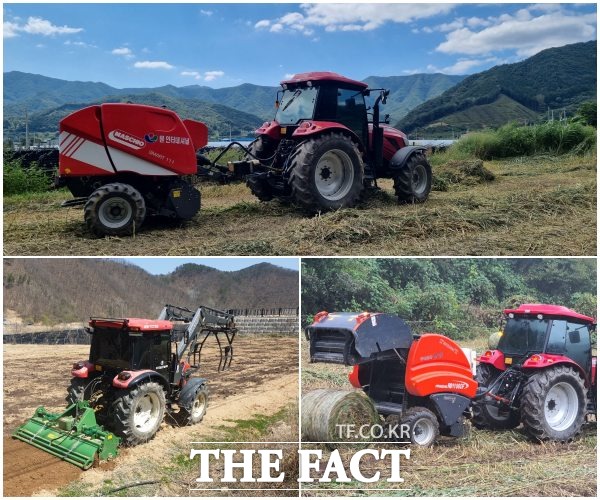 무주군은 영농철을 맞아 농작업 대행서비스가 농업인들에게 큰 호응을 얻고 있다고 12일 밝혔다. /무주군 제공