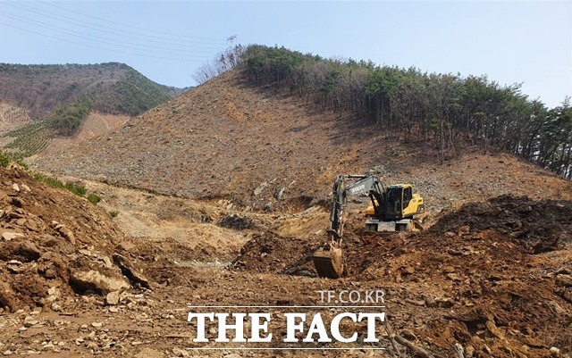 예산읍 간양리 산16번지내 사방댐 사업 현장 / 예산군 제공