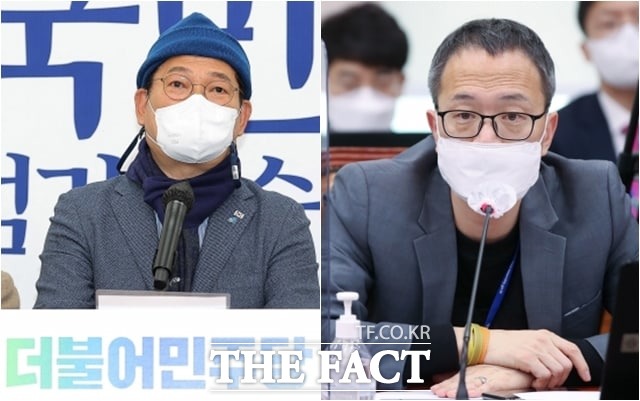 6·1지방선거 서울시장 경선에 도전하는 5선의 송영길 더불어민주당 전 대표(왼쪽)과 재선의 박주민 의원. 당내에선 이들을 향해 각각 대선 패배, 부동산 책임론이 제기되고 있다. /남윤호·이선화 기자