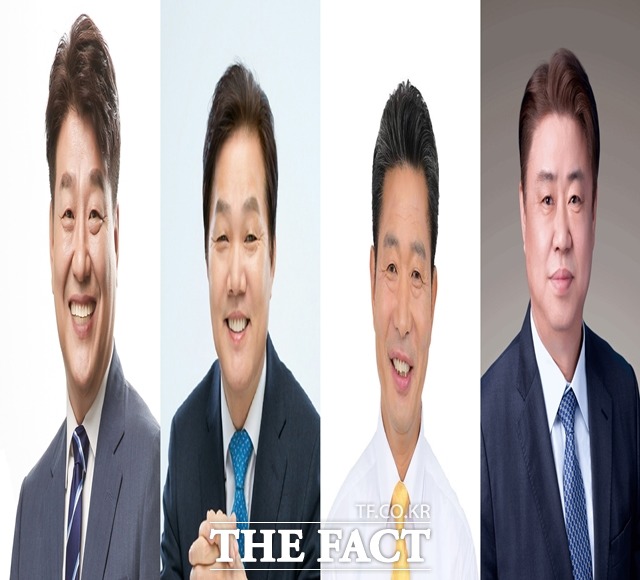 왼쪽부터 더불어민주당 양문석, 국민의힘 박완수, 정의당 여영국, 무소속 최진석./경남=강보금 기자