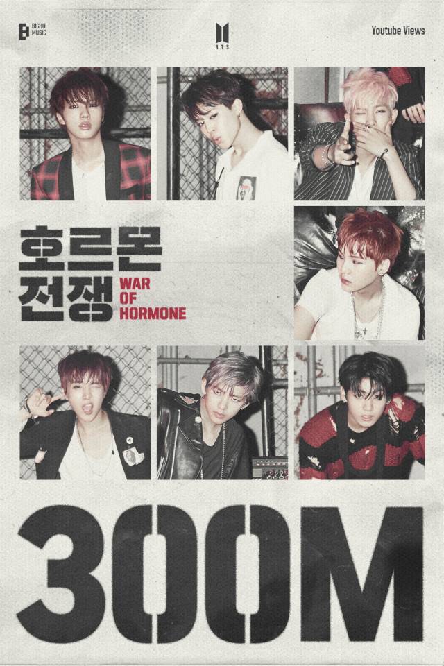 그룹 방탄소년단이 2014년 공개한 곡 호르몬 전쟁의 뮤직비디오가 3억 뷰를 돌파했다. /빅히트 뮤직 제공